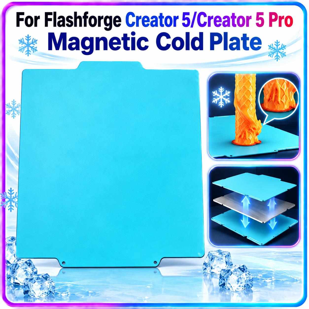 3D Printer Bed - Placa fría para impresoras Flashforge Creator5