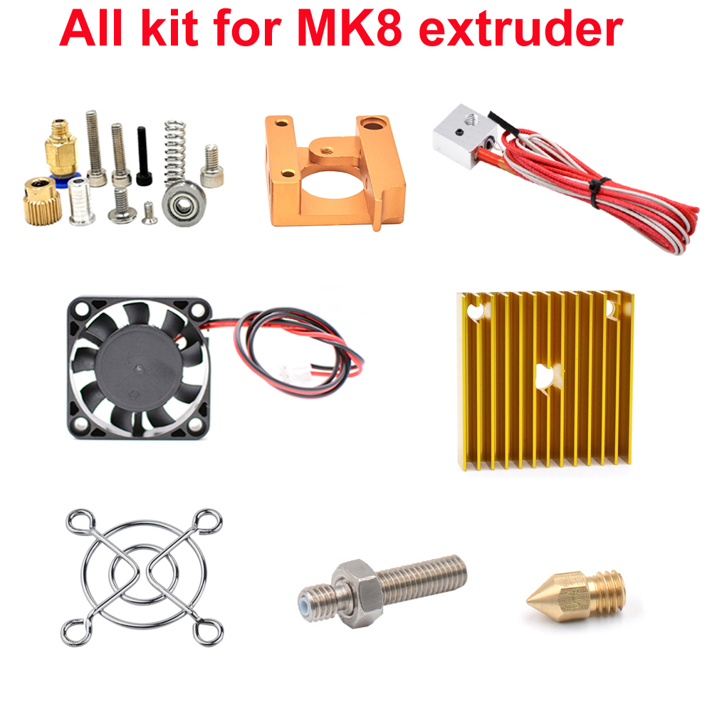 Filament 1.75 - Kits de Extrusora MK8, Cabezal J-head,