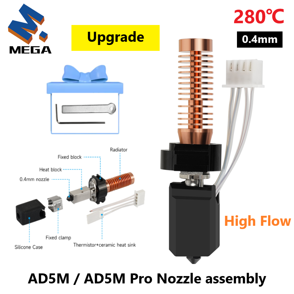 Hotend 0.4Mm - Actualización para Flashforge Adventurer AD5M boquilla/Kit