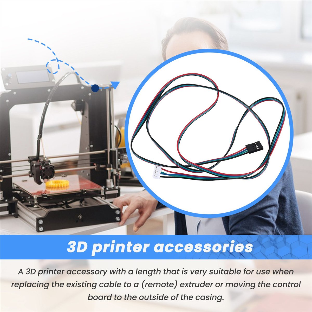 3D Printer Stand - Cable Extendido para Motor Paso a