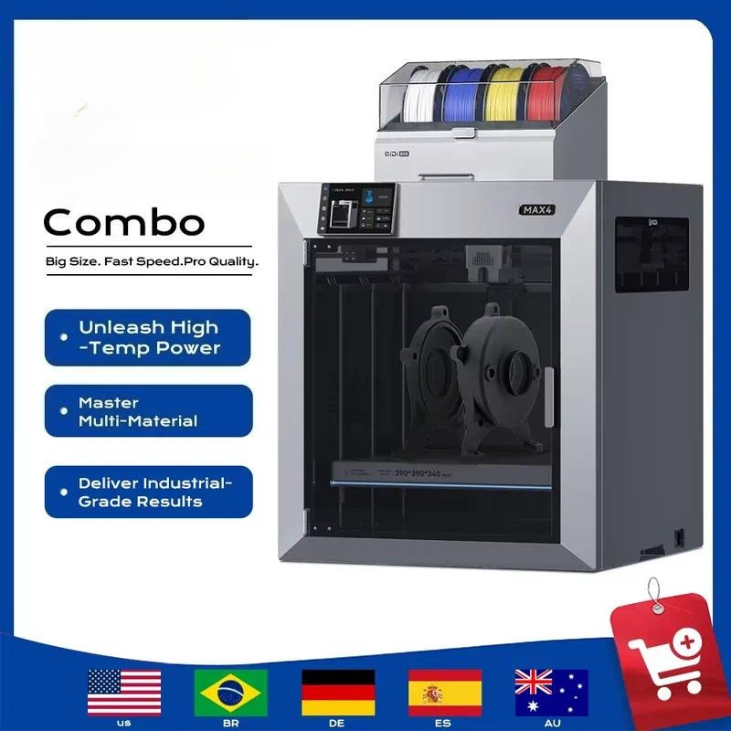 Impresora 3D QIDI MAX4 Combo C - 3D Printer reseña y precio