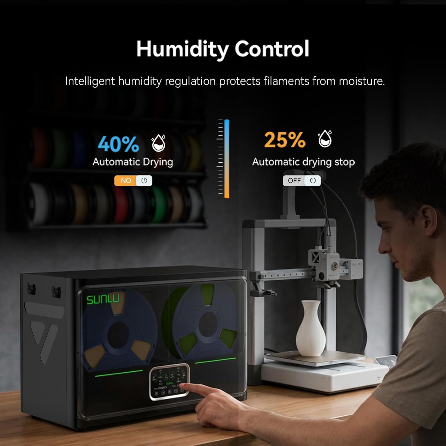 Secador de Filamento 3D SUNLU  - Filament 1.75 reseña y precio