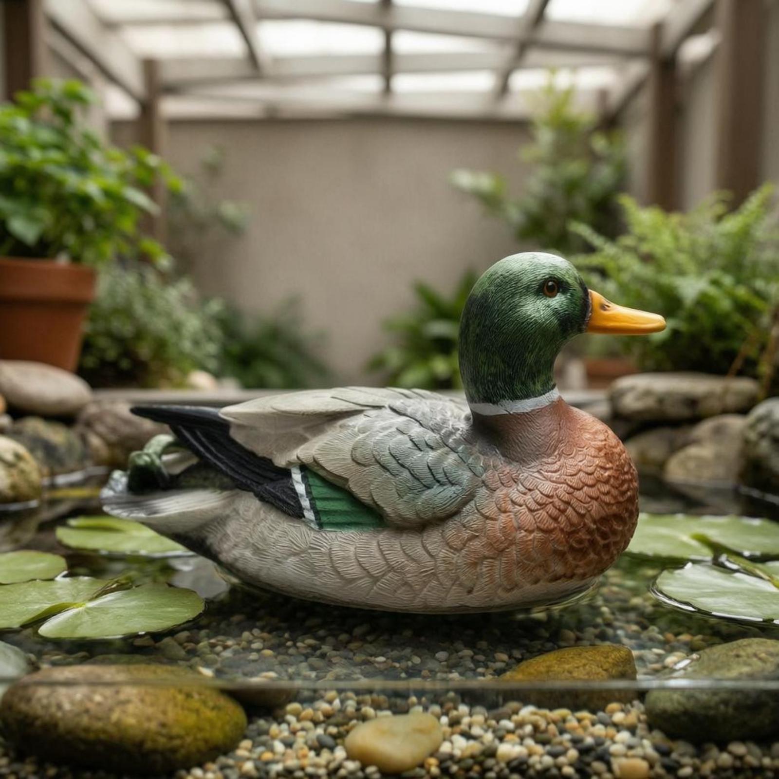 Figura de pato de resina, escu - Resin reseña y precio