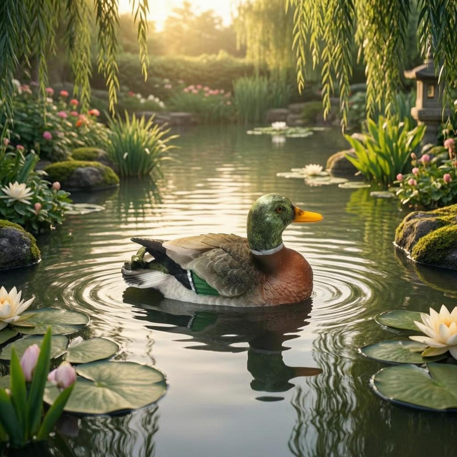 Figura de pato de resina, escu - Resin reseña y precio
